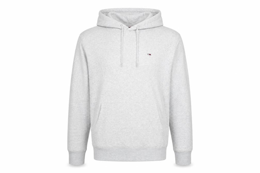 Mens UK Size L Tommy Jeans Grey Pullover Hoodie
