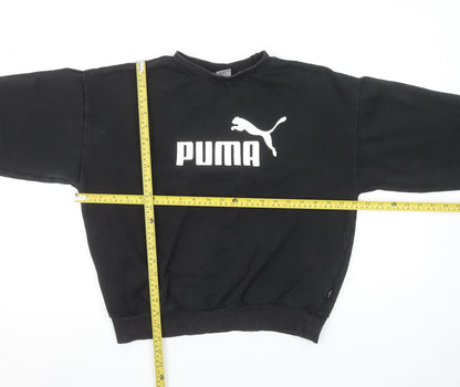 Puma Women's Black Medium Pullover Sweatshirt with Logo