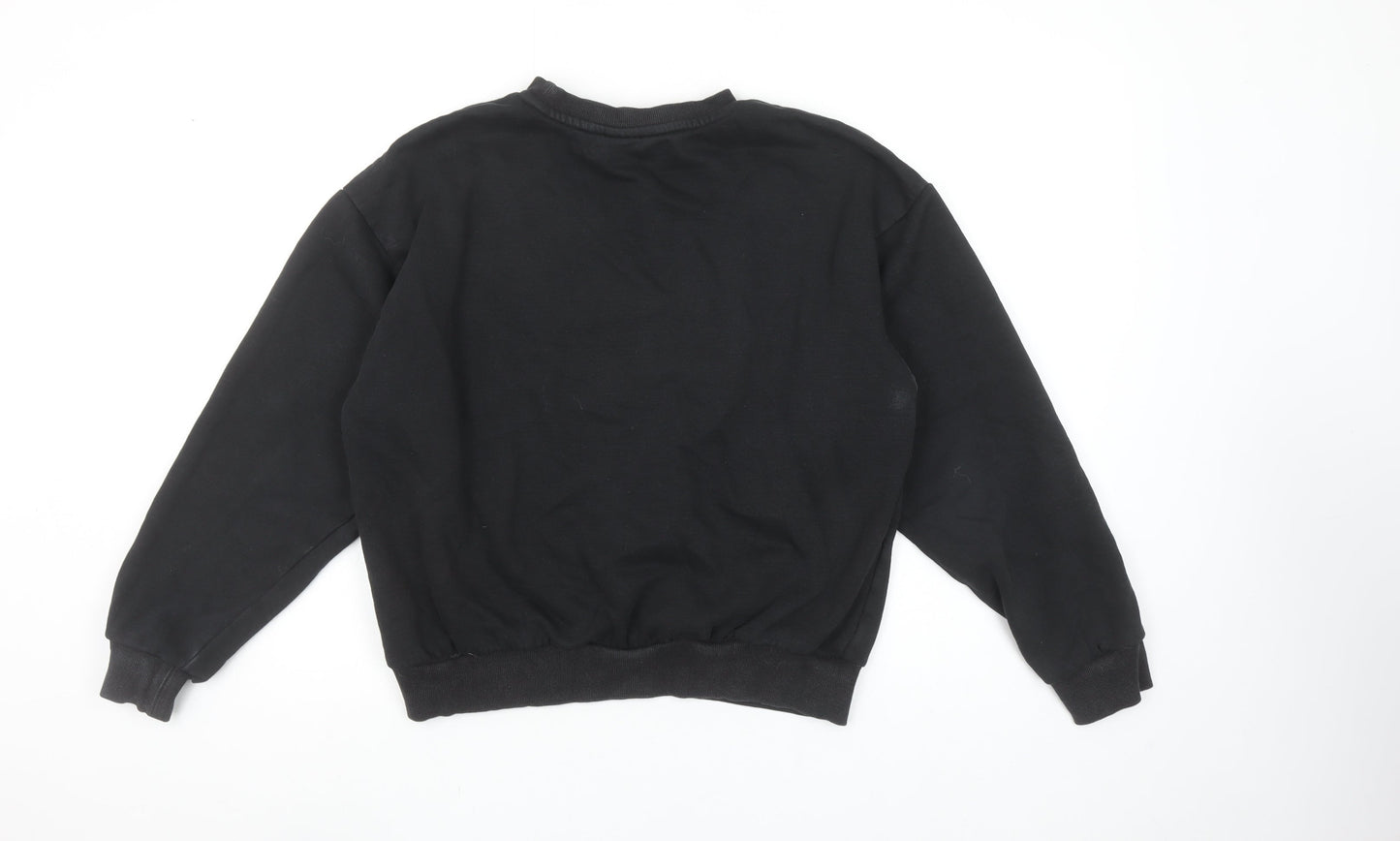 Puma Women's Black Medium Pullover Sweatshirt with Logo