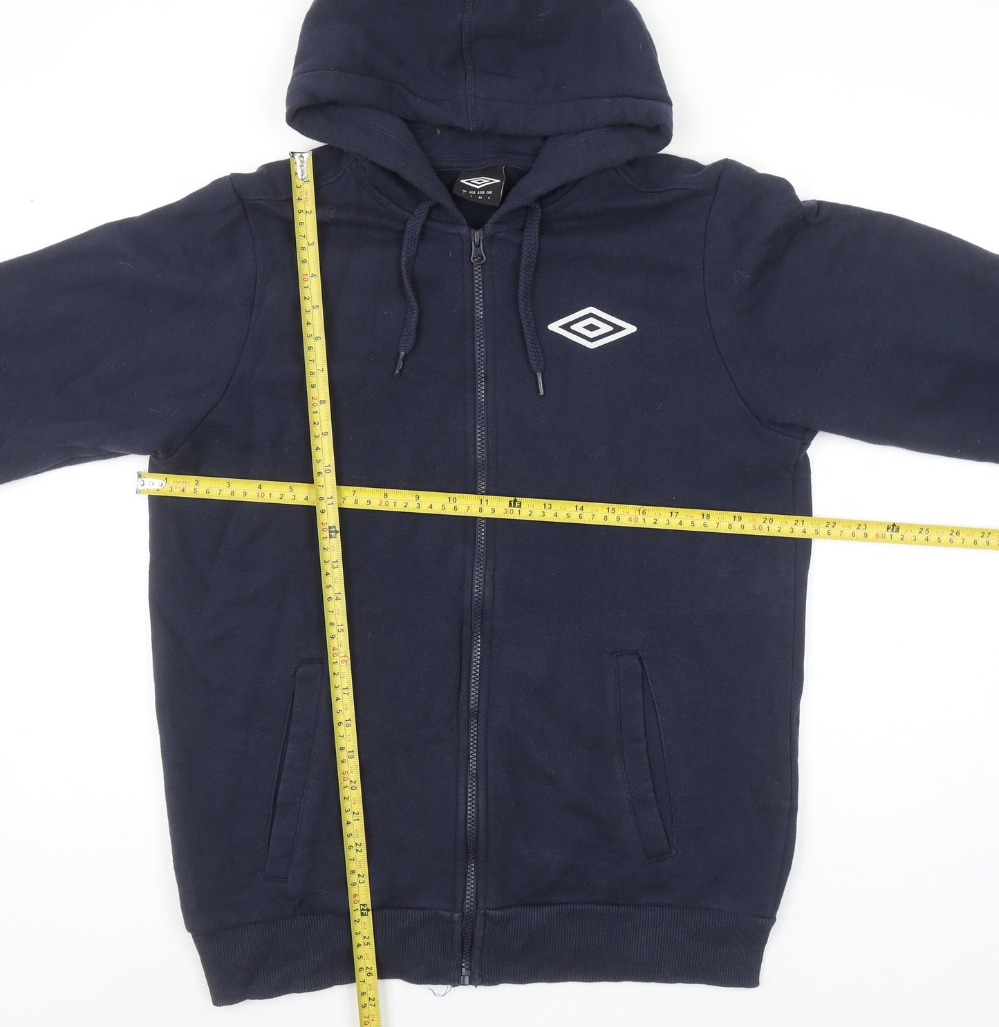 Umbro Mens Blue Full Zip Hoodie Size L Sportswear