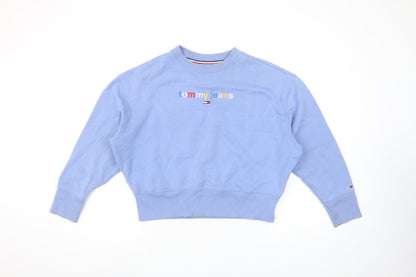 Womens UK Size XS Tommy Jeans Blue Pullover Sweatshirt