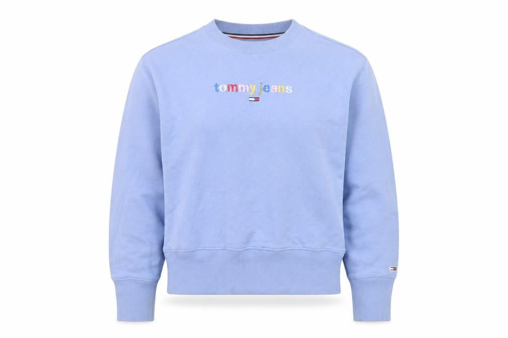Womens UK Size XS Tommy Jeans Blue Pullover Sweatshirt