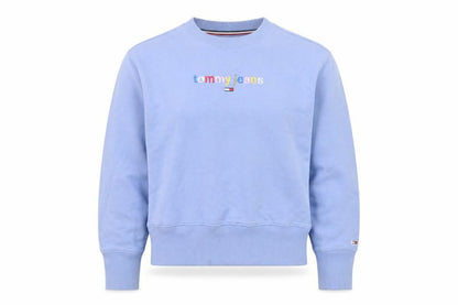 Womens UK Size XS Tommy Jeans Blue Pullover Sweatshirt