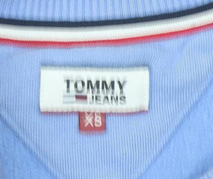 Womens UK Size XS Tommy Jeans Blue Pullover Sweatshirt