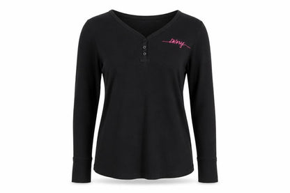 Womens UK Size S DKNY Black Basic T-Shirt
