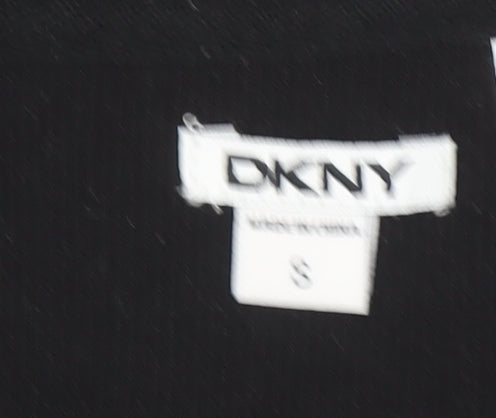 DKNY Women’s Black Long Sleeve V-Neck Basic Jersey Top Size S