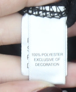 DKNY Women’s Black Long Sleeve V-Neck Basic Jersey Top Size S