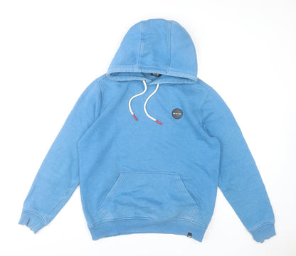 Animal Men's Blue Pullover Hoodie Size S Regular Fit Fleece Cotton Blend