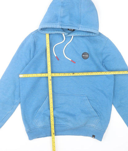 Animal Men's Blue Pullover Hoodie Size S Regular Fit Fleece Cotton Blend