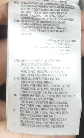 Adidas Boys Black Hooded Puffer Jacket 14-15 Years Winter Coat