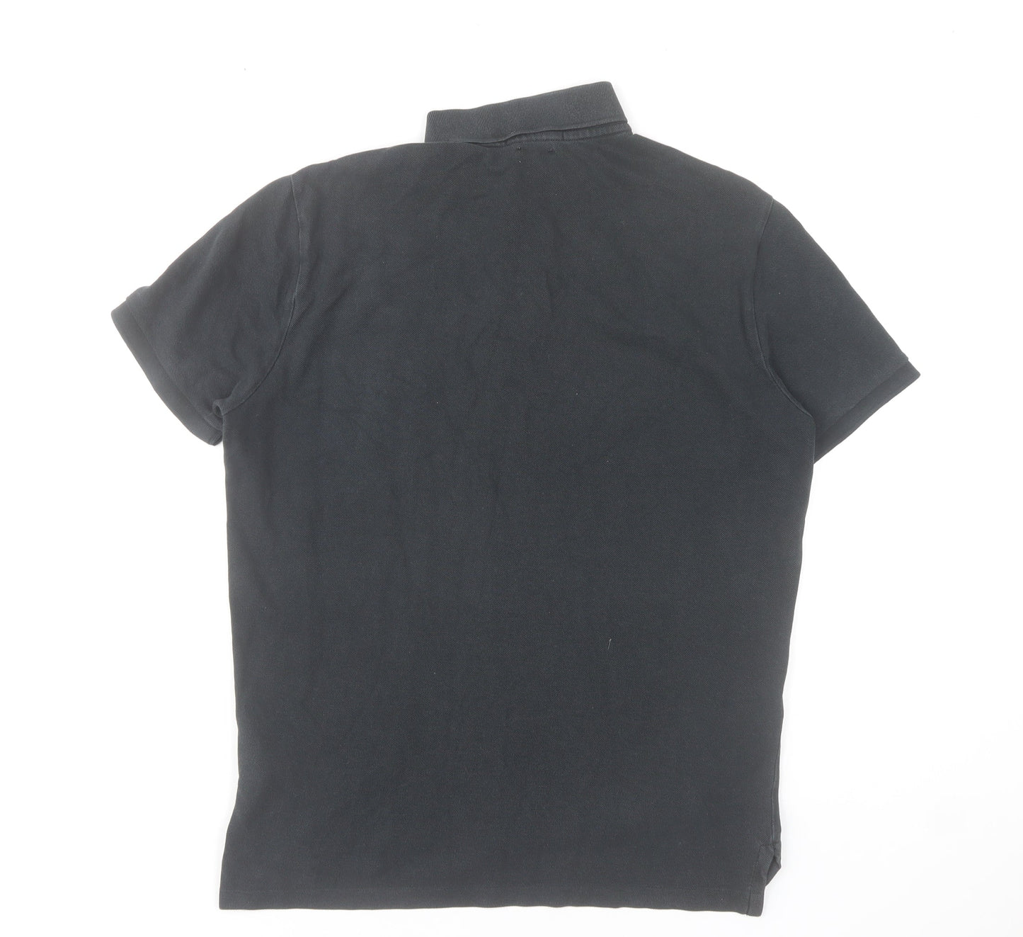 Ralph Lauren Men's Black Polo Shirt Medium Slim Fit 100% Cotton