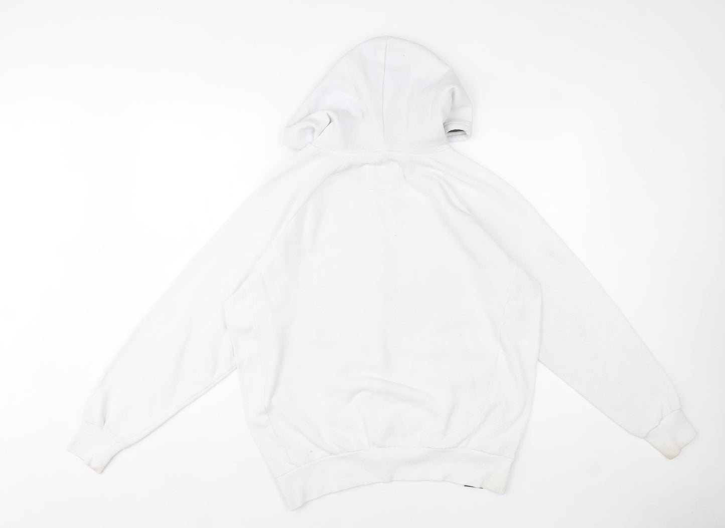 Diadora Men's White Small Pullover Hoodie with Logo - Very Good