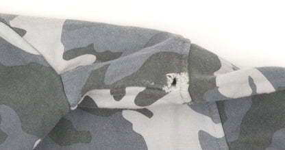 The North Face Boys Grey Camouflage Pullover Hoodie XL Cotton