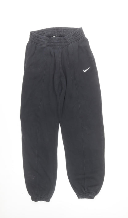 Nike Men's Black Joggers S Regular Fit Fleece Sweatpants