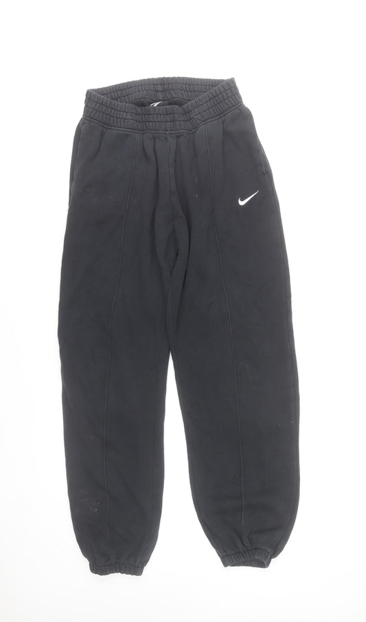 Nike Men's Black Joggers S Regular Fit Fleece Sweatpants