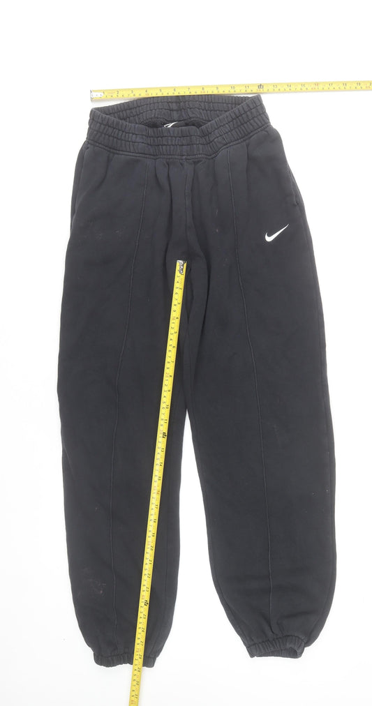 Nike Men's Black Joggers S Regular Fit Fleece Sweatpants