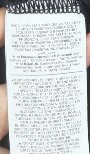 Nike Men's Black Joggers S Regular Fit Fleece Sweatpants