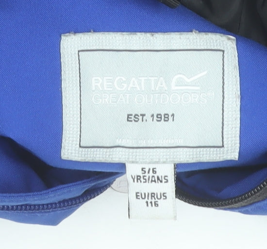 Regatta Boys Blue Hooded Waterproof Puffer Jacket 5-6 Years