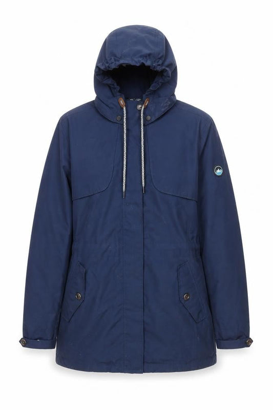 Polarino Men Blue Waterproof Hooded Parka Jacket L 42in