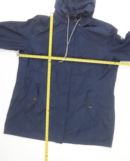 Polarino Men Blue Waterproof Hooded Parka Jacket L 42in