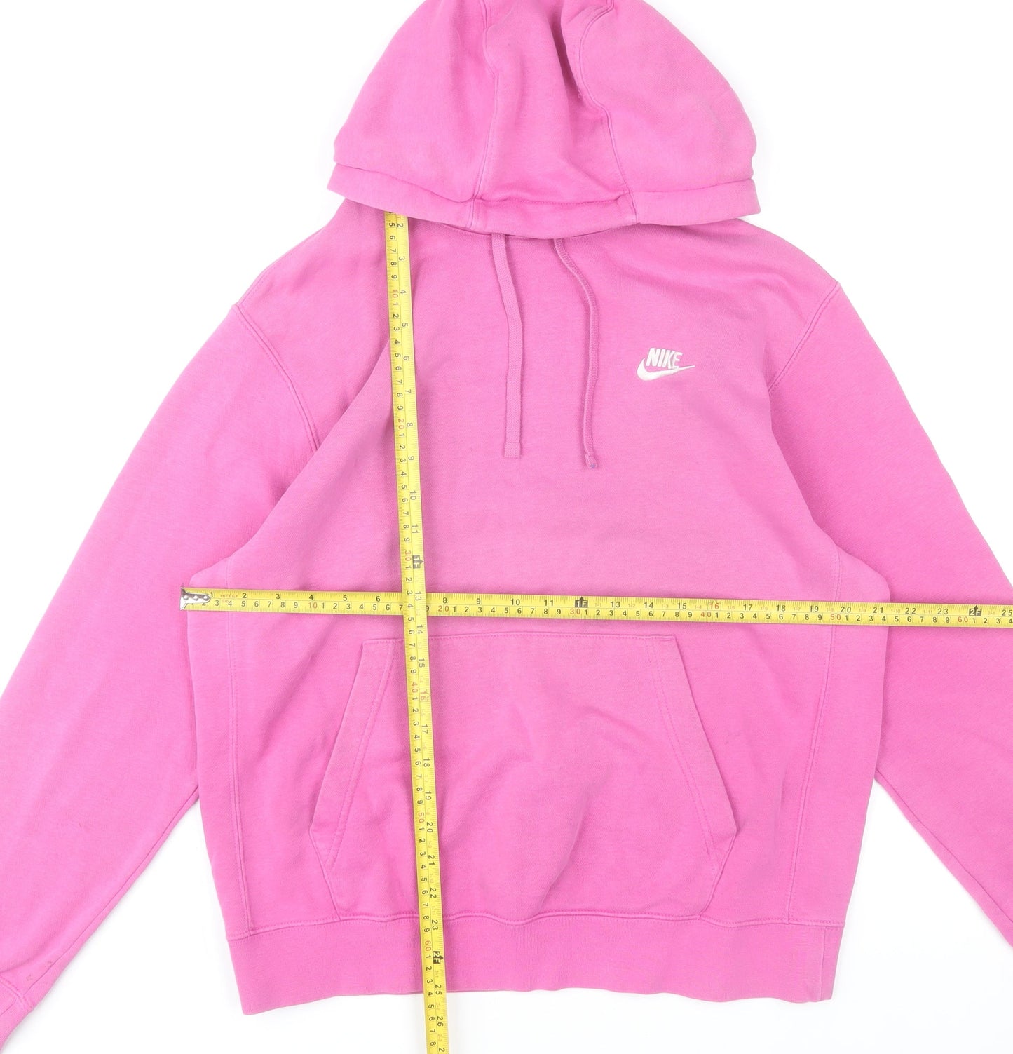 Nike Womens Pink Pullover Hoodie Medium Cotton Blend