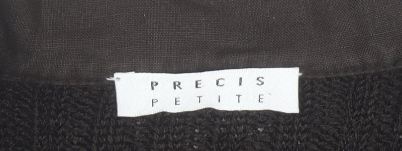 Precis Petite Brown Knit Button Cardigan Women’s Small Collared Wool Blend