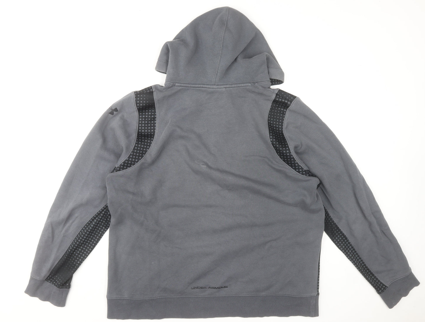 Under Armour Men's Grey Half Zip Hoodie Large Loose Fit Sportswear