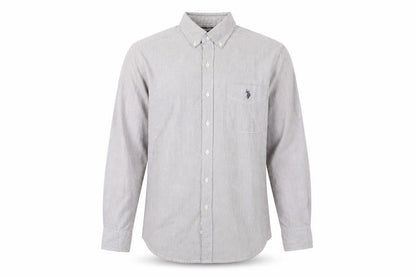U.S. Polo Assn. Men's Beige Classic Fit Long Sleeve Dress Shirt S