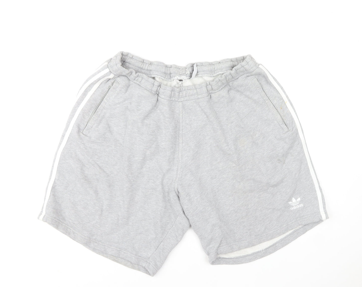adidas Men's Grey 2XL Sweat Shorts with Drawstring Waist