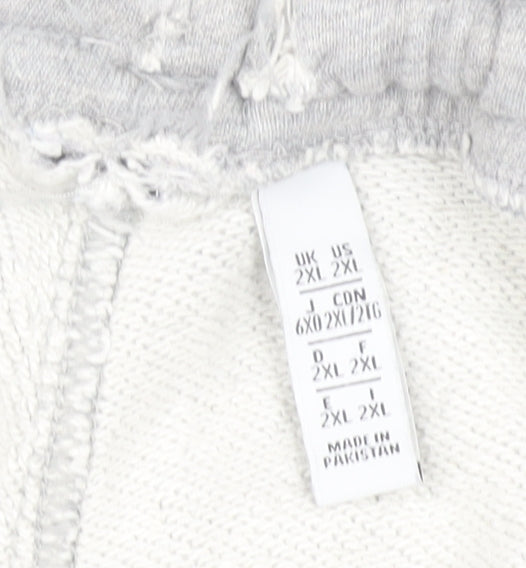 adidas Men's Grey 2XL Sweat Shorts with Drawstring Waist