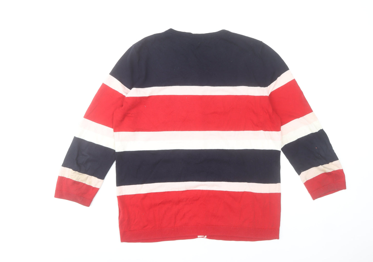 Talbots Women’s Multicoloured Striped Cotton Cardigan M