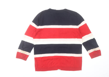 Talbots Women’s Multicoloured Striped Cotton Cardigan M