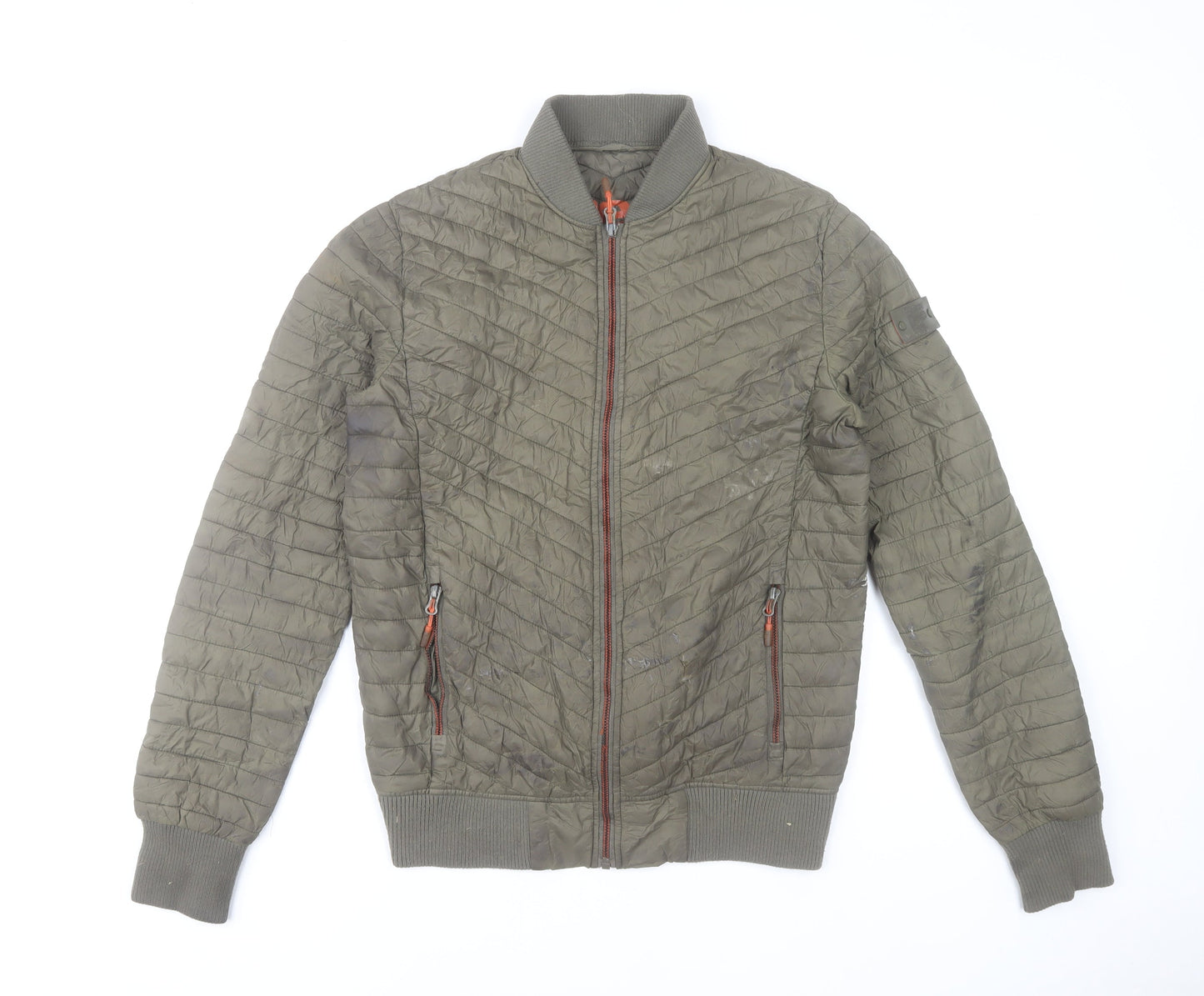 Mens UK Size S Superdry Green Bomber Jacket