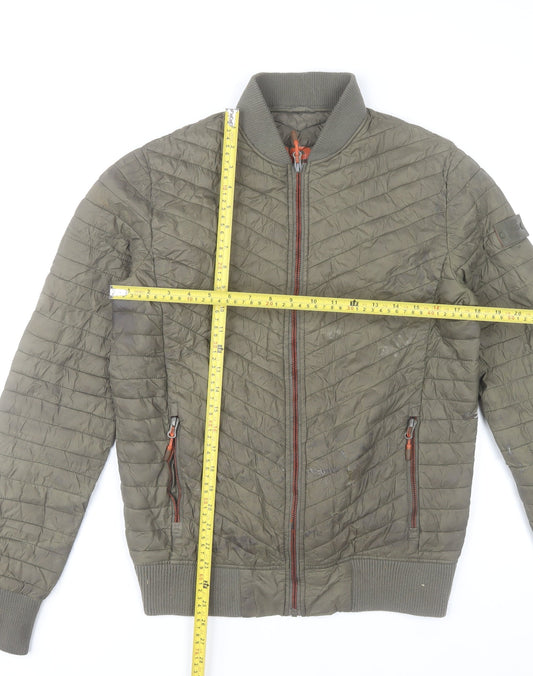 Mens UK Size S Superdry Green Bomber Jacket