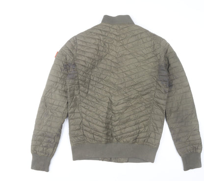 Mens UK Size S Superdry Green Bomber Jacket