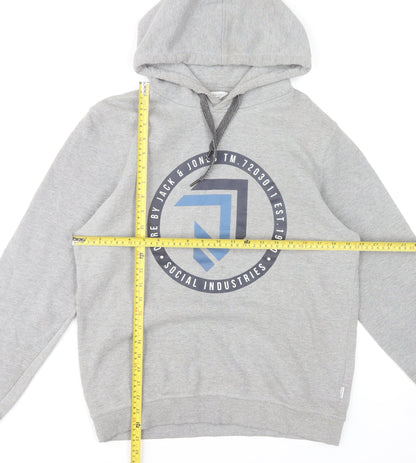 Mens UK Size M JACK & JONES Grey Pullover Hoodie
