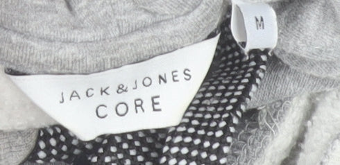 Mens UK Size M JACK & JONES Grey Pullover Hoodie