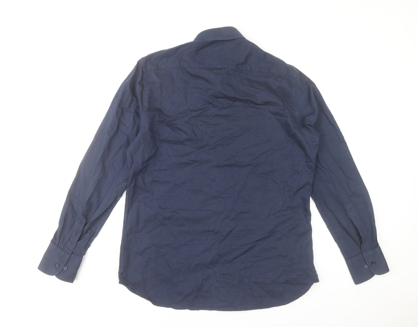 Gianni Feraud Men's Blue Slim Fit Formal Dress Shirt Size 16