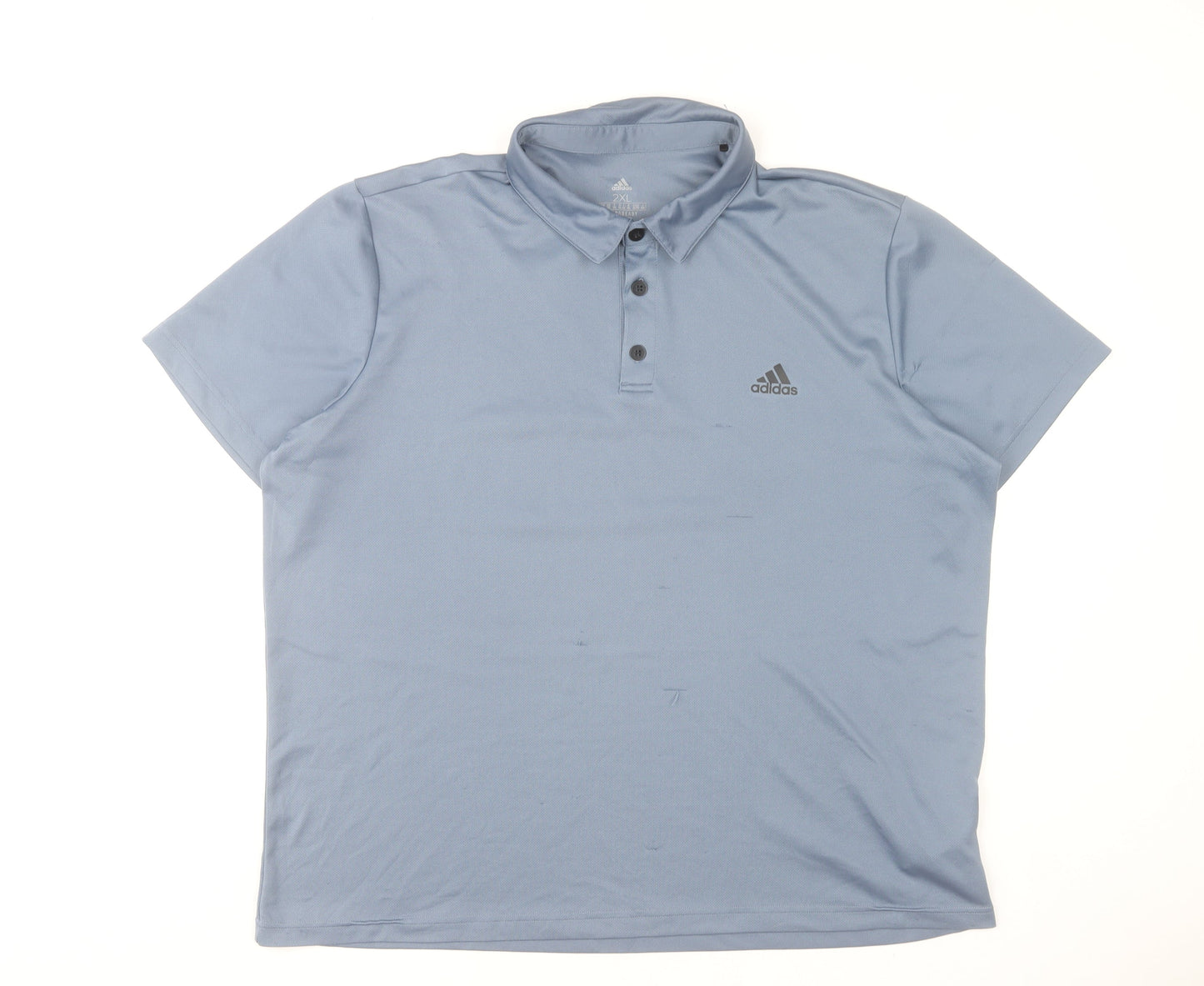 Adidas Men's Blue 2XL AEROREADY Polo Shirt Lightweight Sports Top