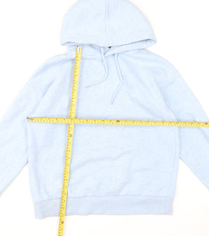 USA Pro Women's Light Blue Pullover Hoodie UK 10 Cotton Blend