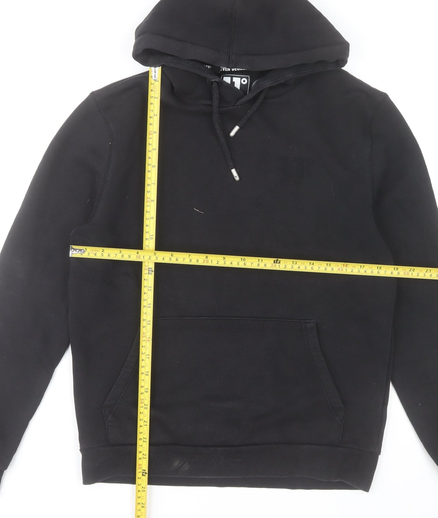 11 Degrees Men's Black Pullover Hoodie Size M Regular Fit
