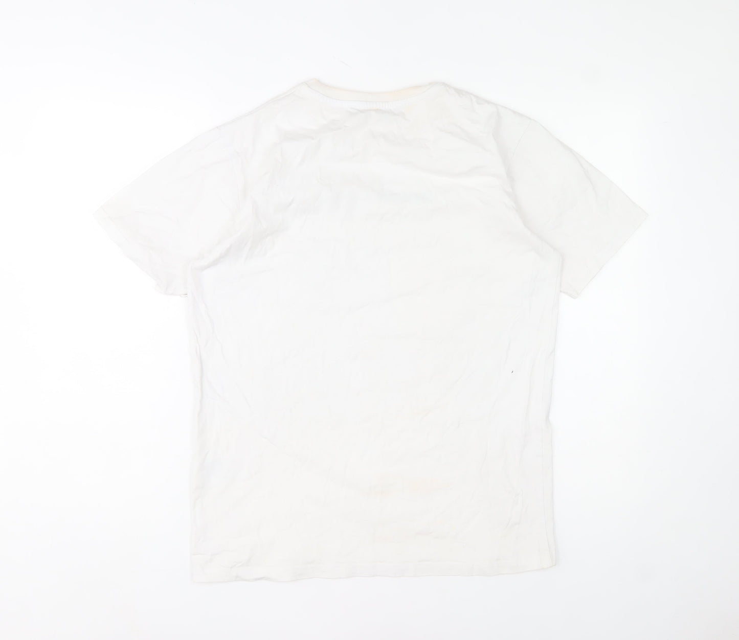 Jameson Carter Womens White Cotton Basic T-Shirt Size S