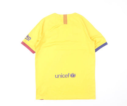 Nike Boys Yellow Barcelona Football Dri-Fit T-Shirt XL