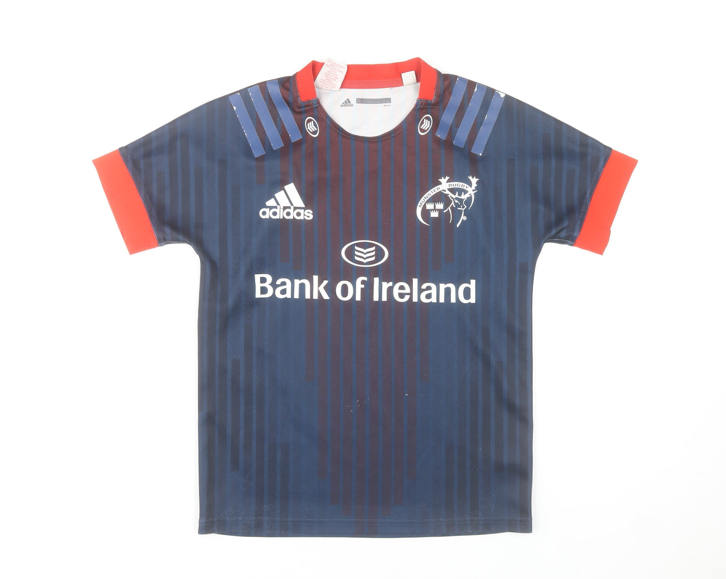 Adidas Boys Blue Rugby Jersey T-Shirt 13-14 Years Breathable Sports Top