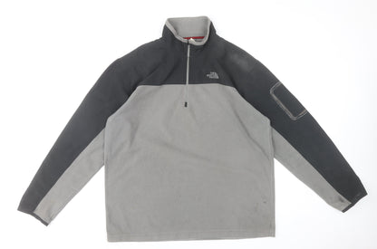 The North Face Men’s Grey XL Fleece 1/4 Zip Outdoor Sweatshirt