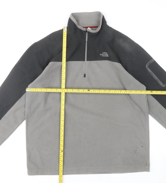 The North Face Men’s Grey XL Fleece 1/4 Zip Outdoor Sweatshirt