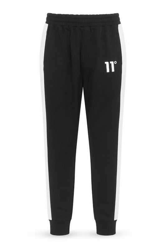 11 Degrees Men'S Black Jogger Trousers Xs Slim Fit