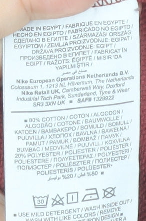 Nike Women's Pink Oversized 1/4 Zip Sweatshirt Cotton Blend