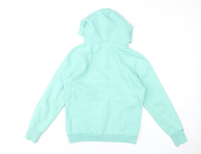 Superdry Womens Mint Green Pullover Hoodie Size L Cotton Blend