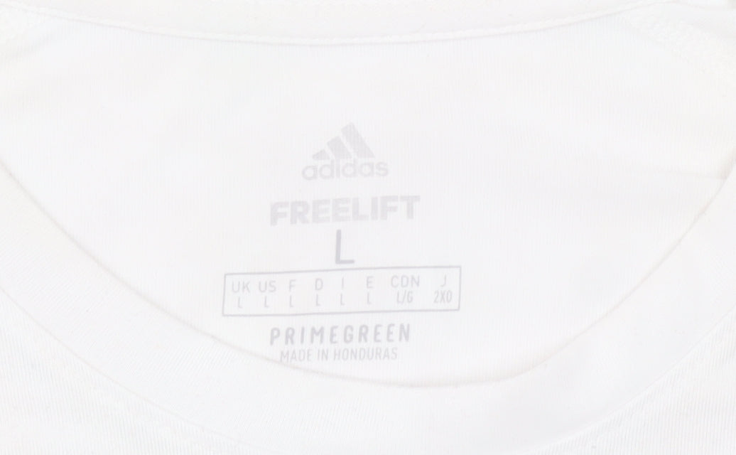 Adidas Men's White Freelift Primegreen T-Shirt Size L